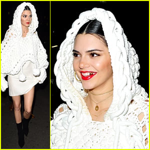 Kendall Jenner Wears a Gold Tooth with Her All-White Outfit!