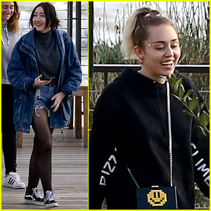 Miley Cyrus & Sister Noah Are All Smiles During Malibu Lunch Date