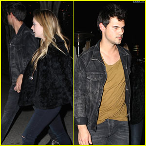 Taylor Lautner Holds Hands with Girlfriend Billie Lourd on Date Night