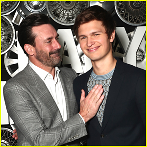 Ansel Elgort Hangs Out with Co-Star Jon Hamm at CinemaCon 2017