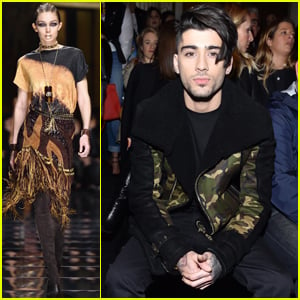 Zayn Malik & Nick Jonas Attend Star-Studded Balmain Show With Gigi Hadid & Kendall Jenner