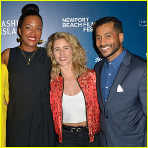 Emily Bett Rickards Steps Out For Rare Appearance at Newport Beach Film Festival