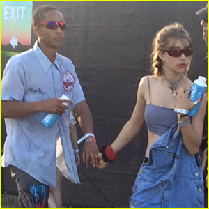 Jaden Smith Takes Break From Filming For Coachella With Girlfriend Odessa Adlon 2017 Coachella Music Festival Coachella Jaden Smith Odessa Adlon Just Jared Jr