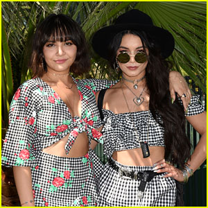Vanessa Hudgens & Sister Stella Match with Their Coachella Day One Looks!