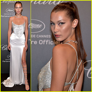 Bella Hadid is All About the Sparkles & Cat Eye at Chopard Space Party