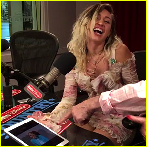 Miley Cyrus Stops by Radio Disney, Watches 'Hannah Montana' Audition Video!