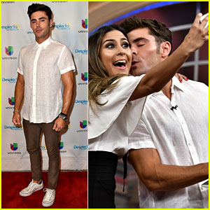 Zac Efron Kisses a Lucky Fan While Promoting 'Baywatch'