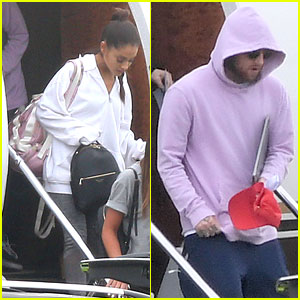 Ariana Grande & Mac Miller Touch Down in London Ahead of Her Benefit Concert