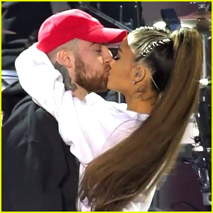 Ariana Grande Kisses Mac Miller After 'The Way' Performance at One Love Manchester Concert