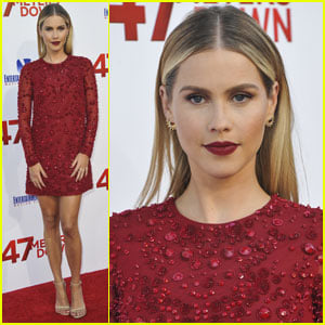 Claire Holt is a Bombshell in Red For '47 Meters Down' Premiere