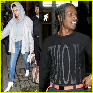 Kendall Jenner and A$AP Rocky Twinning Fanny Pack Style