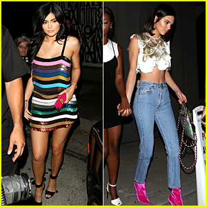 Kylie Jenner Wears Colorful Dress, Kendall Bares Midriff at Khloe's Birthday Party!