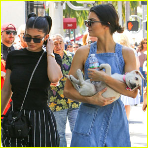 Kylie & Kendall Jenner Bring Adorable Puppy Along For Father's Day Outing with Caitlyn Jenner