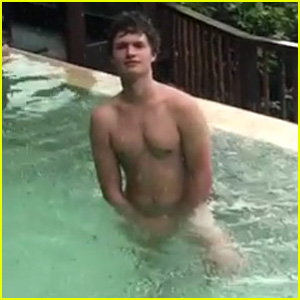 Ansel Elgort Strips Down to Swim in Thailand! 