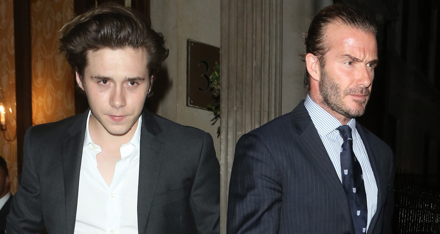 Brooklyn Beckham Looks Handsome Leaving Dinner with Dad David ...
