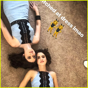 Laura Marano & Vanessa Marano Spoof 'Switched At Birth's Iconic Poster on 'Saving Zoe' Set