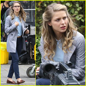 Melissa Benoist Spends the Day Filming an Upcoming Episode of 'Supergirl'