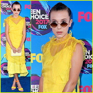 Millie Bobby Brown is Fierce in Yellow at Teen Choice Awards 2017