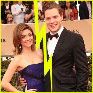 Sarah Hyland Dominic Sherwood Split After Two Years Of Dating Report Dominic Sherwood Sarah Hyland Split Just Jared Jr