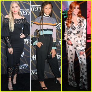 Veronica Dunne Stuns in LBD at Variety's Power of Youth with Katherine McNamara & Storm Reid