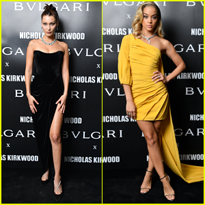Bella Hadid & Jasmine Sanders Go Glam for Bvlgari Party