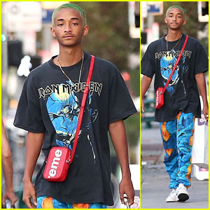 Jaden Smith Keeps It Cool in an Iron Maiden Shirt While on a Shopping ...