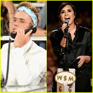 Justin Bieber Answers Phone Calls at the Hand in Hand Telethon!