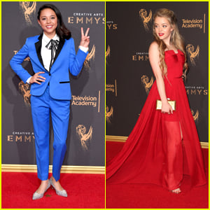 Breanna Yde Sparkles in Silver Heels at Creative Arts Emmys 2017 with 'School of Rock' Cast