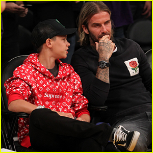 Romeo Beckham Hangs Out With His Dad David Beckham at the Lakers Game!