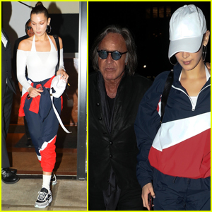 Bella Hadid Grabs Dinner with Her Dad in NYC
