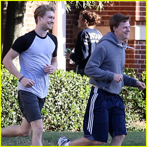 Joe Alwyn & Lucas Hedges Film Jogging Scene for ‘Boy Erased’ | Joe ...