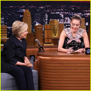 Miley Cyrus Tears Up While Writing Emotional Thank You Letter in Front of Hillary Clinton - Watch!