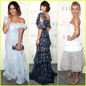Vanessa Hudgens & Nina Dobrev Are Beauties in Blue at Elle Women in Hollywood Event