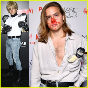Dylan Sprouse Channels Fabio For His Second Halloween Costume