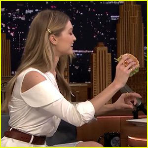 Gigi Hadid Eats Another Burger With Jimmy Fallon on 'Tonight Show
