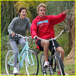 Justin Bieber & Selena Gomez Go on a Bike Ride Together!
