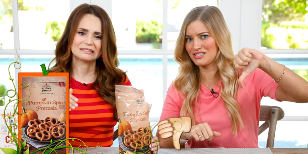 Rosanna Pansino & iJustine Actually Tried All The PSL Snacks | Newsies ...