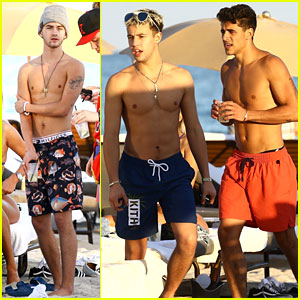 Cameron Dallas & Jack & Jack Are Shirtless Beach Studs On New Year's Eve