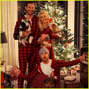 Julianne & Derek Hough Spend Christmas Together in Matching Onesies!