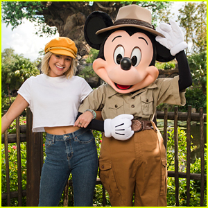 Olivia Holt Chills with Mickey Mouse at Disney World Before Christmas