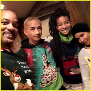Willow & Jaden Smith's Mom Made Them Wear Ugly Christmas Sweaters!
