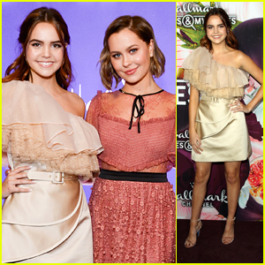 Bailee Madison Gets Slobbery Kiss From Happy The Dog at Hallmark's Winter TCA Party