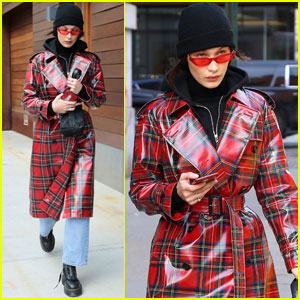 Bella Hadid Goes For Plaid While Out in NYC