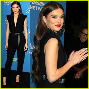 Hailee Steinfeld Rocks Bold Red Lipstick at Paramount Network Launch Party
