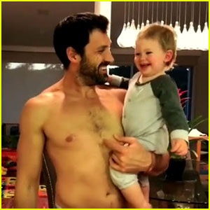 Maksim Chmerkovskiy Preps For Tour By Dancing Shirtless with Son Shai - Watch!