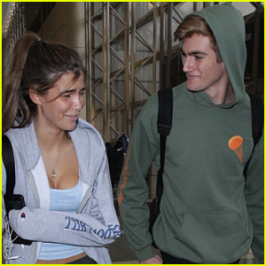 Presley Gerber Jokes Around with Girlfriend Charlotte D'Alessio in LAX!