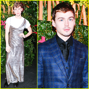 13 Reasons Why's Tommy Dorfman Rocks a Dress at Pre-Golden Globes Party
