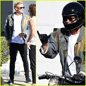 Cody Simpson Takes His Motorcycle for a Spin Around LA
