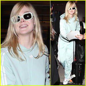 Elle Fanning Greets Fans at LAX Airport!
