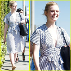 Elle Fanning Looks Ready For Spring During LA Shopping Trip